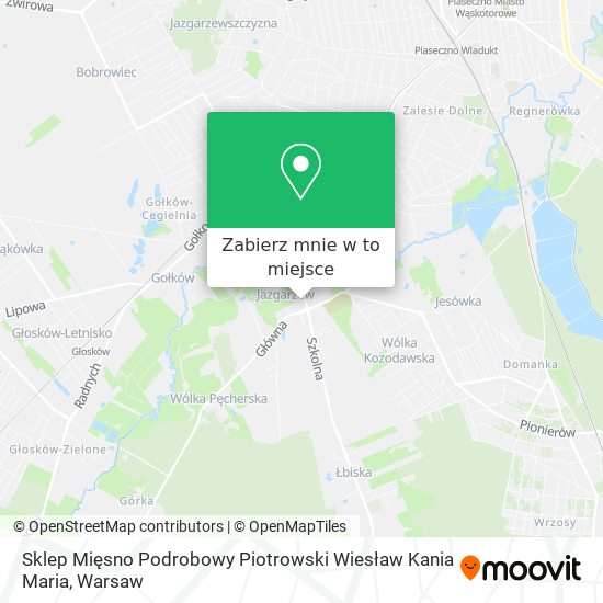 Mapa Sklep Mięsno Podrobowy Piotrowski Wiesław Kania Maria