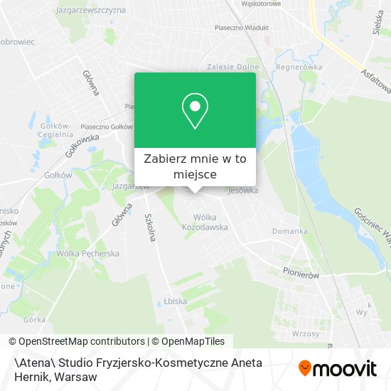 Mapa \Atena\ Studio Fryzjersko-Kosmetyczne Aneta Hernik