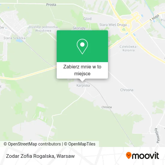 Mapa Zodar Zofia Rogalska