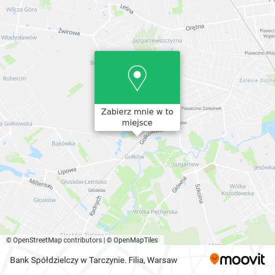 Mapa Bank Spółdzielczy w Tarczynie. Filia