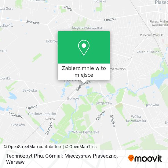 Mapa Technozbyt Phu. Górniak Mieczysław Piaseczno