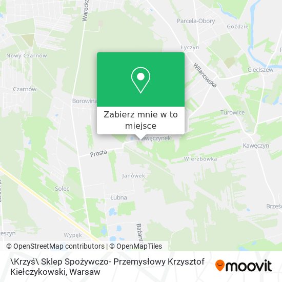 Mapa \Krzyś\ Sklep Spożywczo- Przemysłowy Krzysztof Kiełczykowski