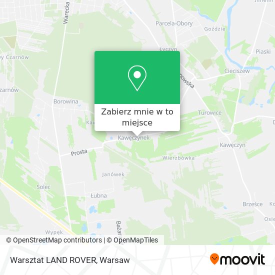 Mapa Warsztat LAND ROVER