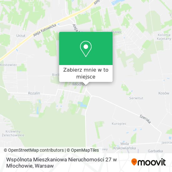 Mapa Wspólnota Mieszkaniowa Nieruchomości 27 w Młochowie