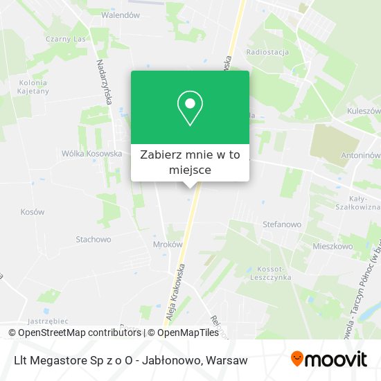 Mapa Llt Megastore Sp z o O - Jabłonowo