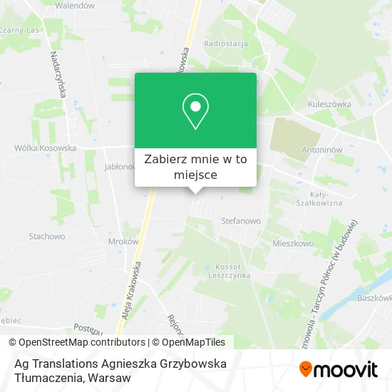 Mapa Ag Translations Agnieszka Grzybowska Tłumaczenia