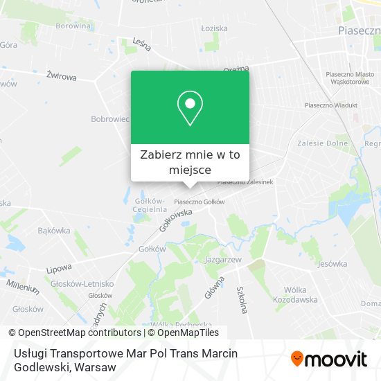 Mapa Usługi Transportowe Mar Pol Trans Marcin Godlewski