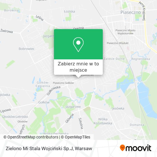 Mapa Zielono Mi Stala Wojciński Sp.J