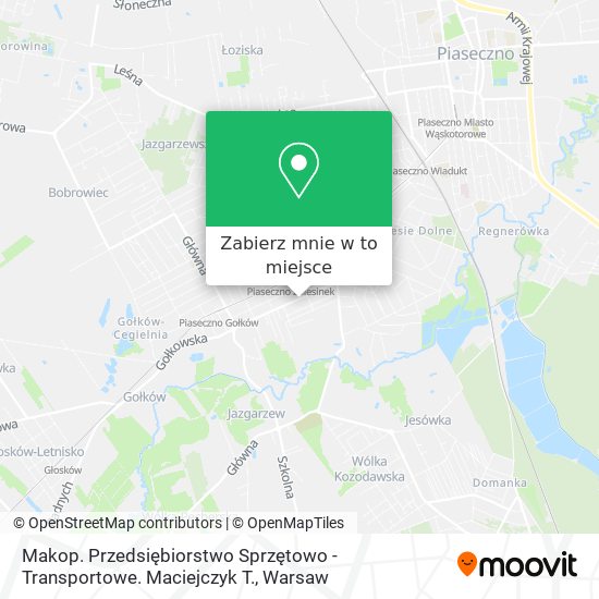 Mapa Makop. Przedsiębiorstwo Sprzętowo - Transportowe. Maciejczyk T.