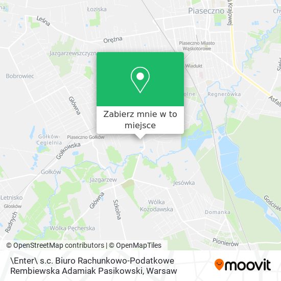 Mapa \Enter\ s.c. Biuro Rachunkowo-Podatkowe Rembiewska Adamiak Pasikowski