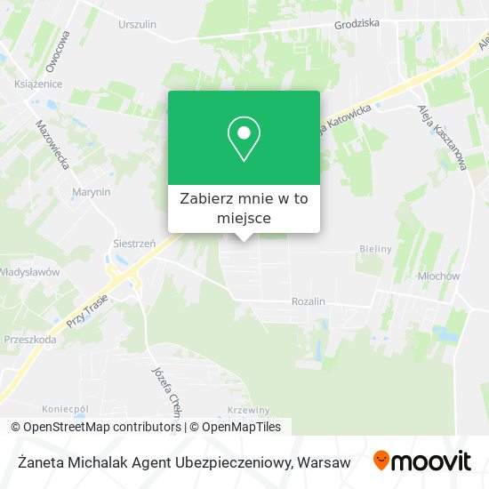 Mapa Żaneta Michalak Agent Ubezpieczeniowy