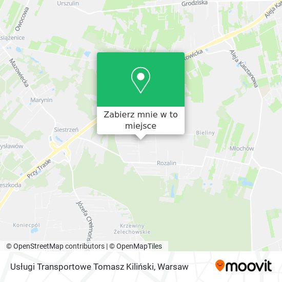 Mapa Usługi Transportowe Tomasz Kiliński