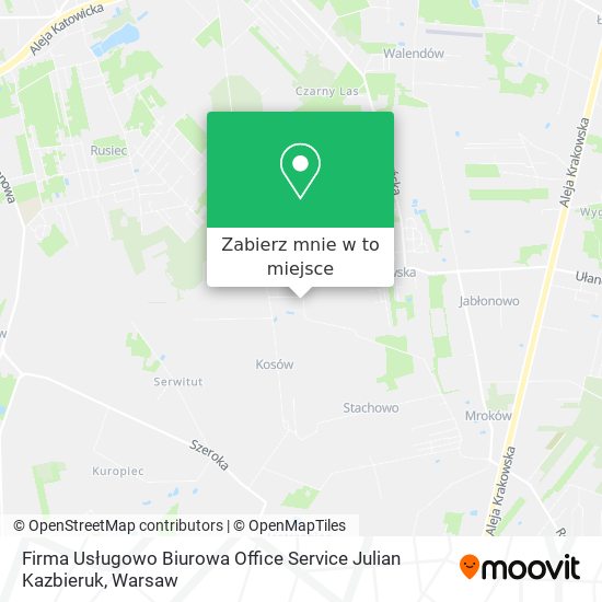 Mapa Firma Usługowo Biurowa Office Service Julian Kazbieruk