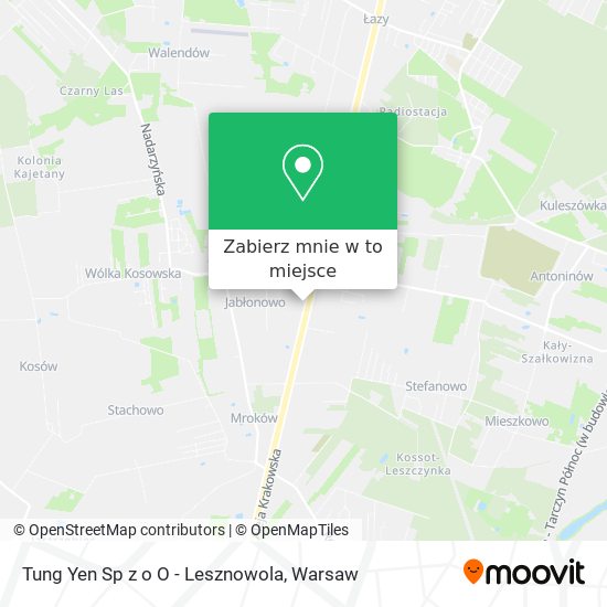 Mapa Tung Yen Sp z o O - Lesznowola