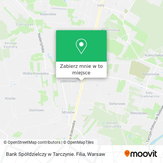 Mapa Bank Spółdzielczy w Tarczynie. Filia