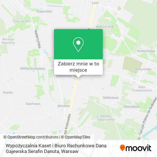 Mapa Wypożyczalnia Kaset i Biuro Rachunkowe Dana Gajewska Serafin Danuta