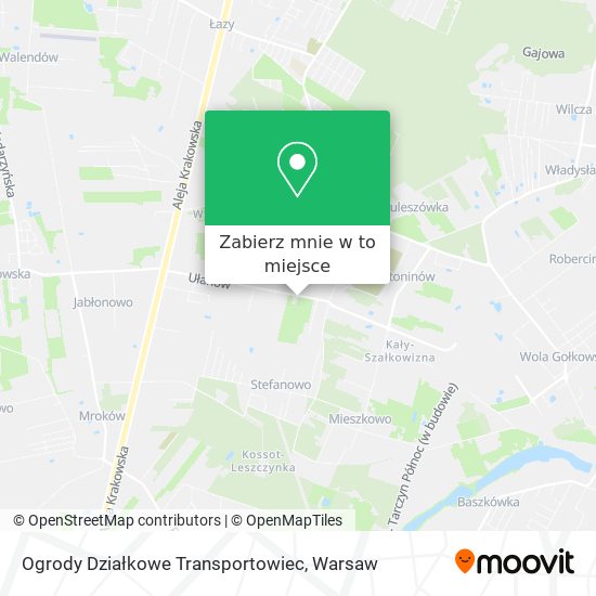 Mapa Ogrody Działkowe Transportowiec