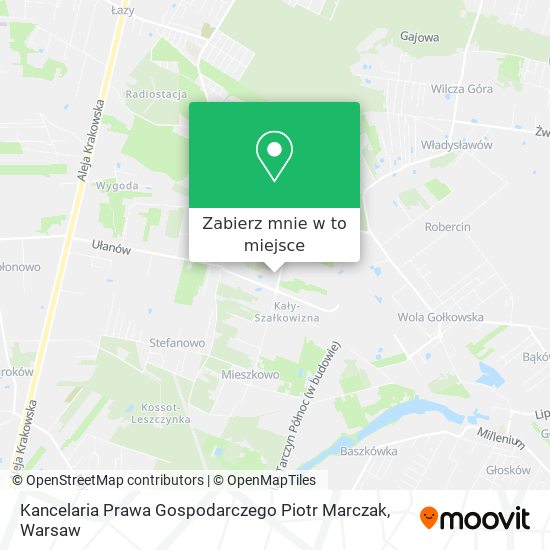 Mapa Kancelaria Prawa Gospodarczego Piotr Marczak