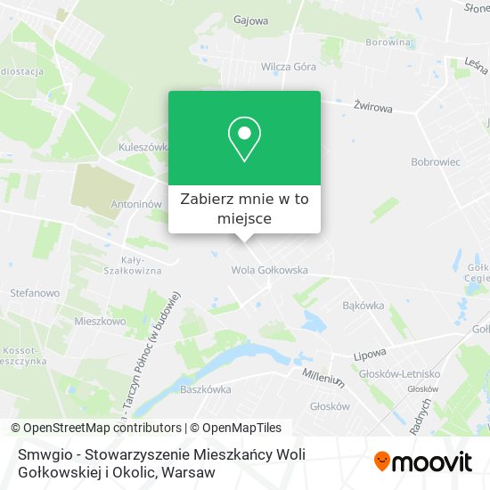 Mapa Smwgio - Stowarzyszenie Mieszkańcy Woli Gołkowskiej i Okolic