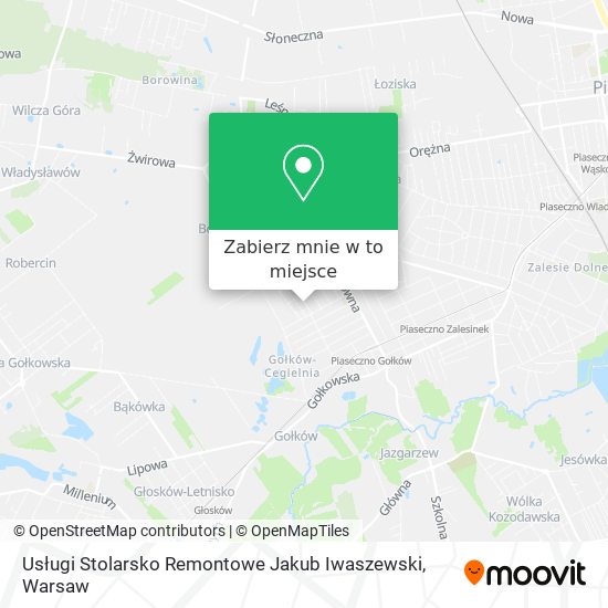 Mapa Usługi Stolarsko Remontowe Jakub Iwaszewski