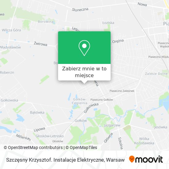 Mapa Szczęsny Krzysztof. Instalacje Elektryczne