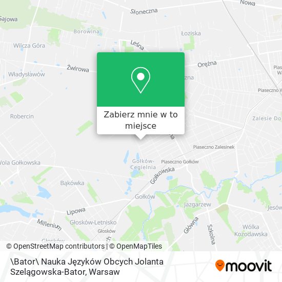 Mapa \Bator\ Nauka Języków Obcych Jolanta Szelągowska-Bator