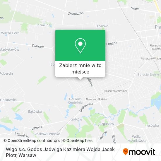 Mapa Wigo s.c. Godos Jadwiga Kazimiera Wojda Jacek Piotr