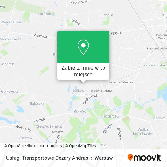 Mapa Usługi Transportowe Cezary Andrasik