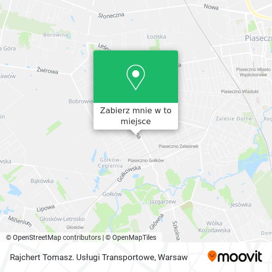 Mapa Rajchert Tomasz. Usługi Transportowe