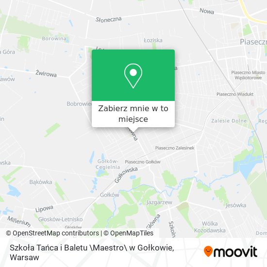 Mapa Szkoła Tańca i Baletu \Maestro\ w Gołkowie