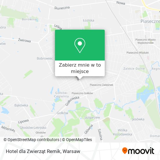 Mapa Hotel dla Zwierząt Remik