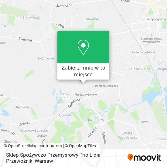 Mapa Sklep Spożywczo Przemysłowy Trio Lidia Przewoźnik