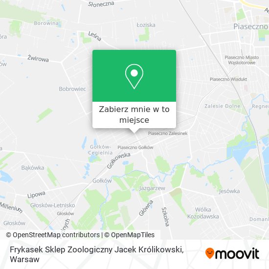 Mapa Frykasek Sklep Zoologiczny Jacek Królikowski