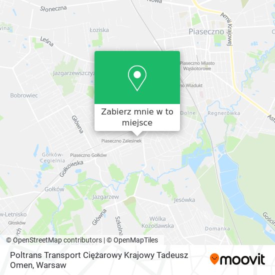 Mapa Poltrans Transport Ciężarowy Krajowy Tadeusz Omen