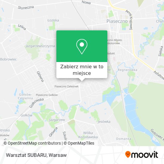 Mapa Warsztat SUBARU