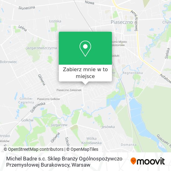 Mapa Michel Badre s.c. Sklep Branży Ogólnospożywczo Przemysłowej Burakowscy