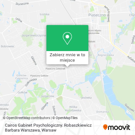 Mapa Cairos Gabinet Psychologiczny. Robaszkiewicz Barbara Warszawa