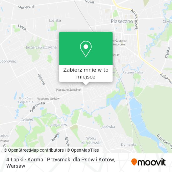 Mapa 4 Łapki - Karma i Przysmaki dla Psów i Kotów