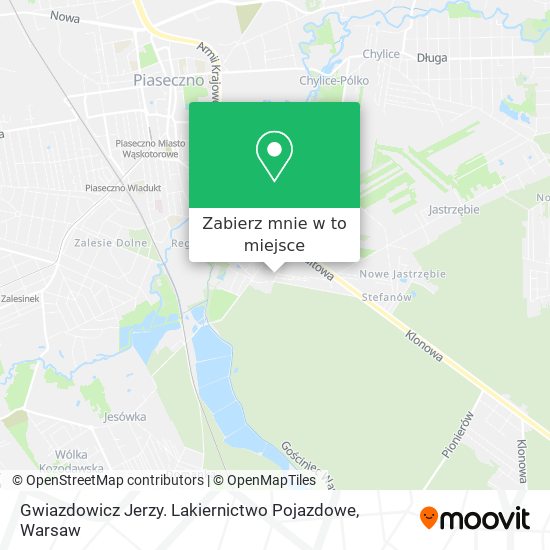 Mapa Gwiazdowicz Jerzy. Lakiernictwo Pojazdowe