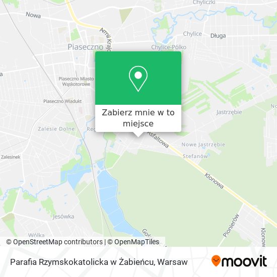 Mapa Parafia Rzymskokatolicka w Żabieńcu