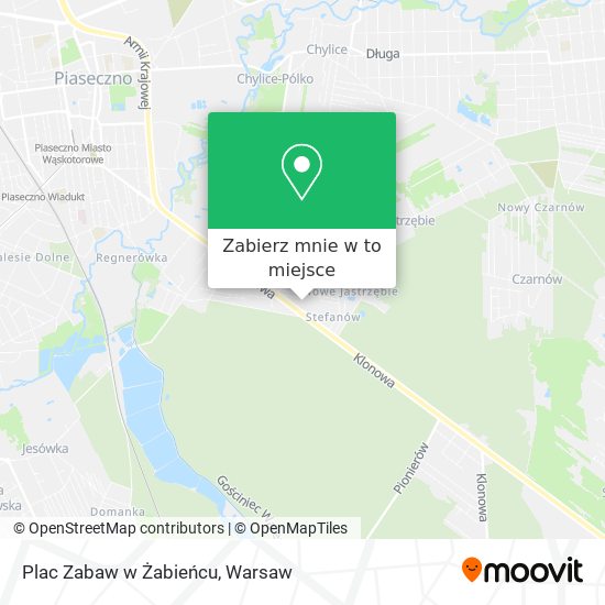 Mapa Plac Zabaw w Żabieńcu