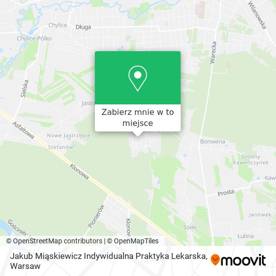 Mapa Jakub Miąskiewicz Indywidualna Praktyka Lekarska