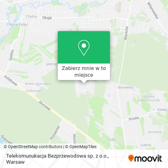 Mapa Telekomunukacja Bezprzewodowa sp. z o.o.