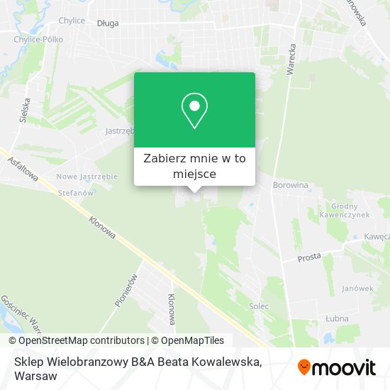 Mapa Sklep Wielobranzowy B&A Beata Kowalewska