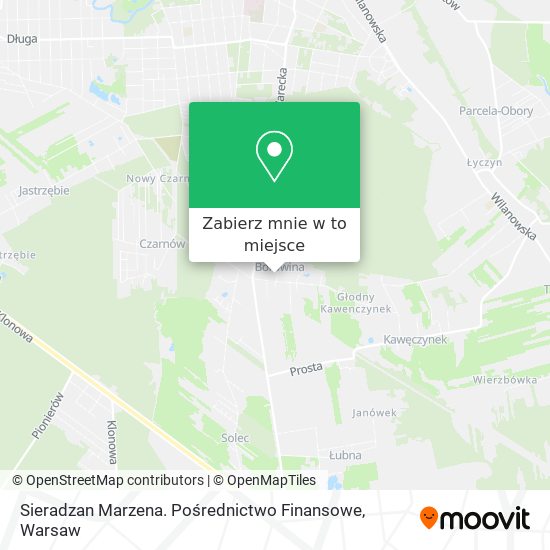 Mapa Sieradzan Marzena. Pośrednictwo Finansowe