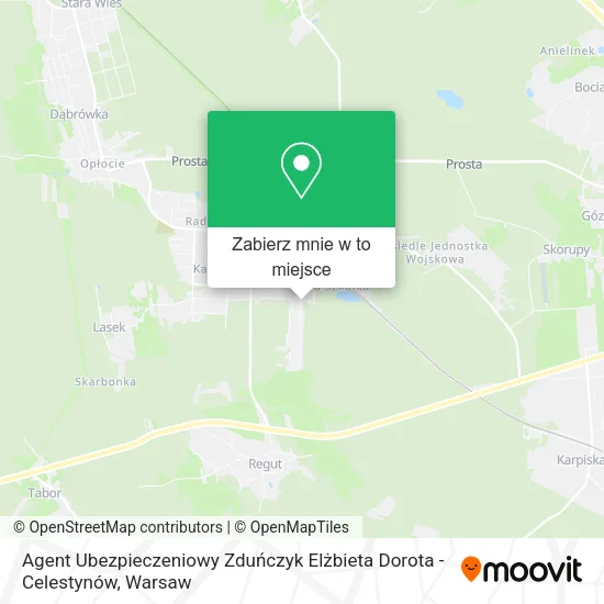 Mapa Agent Ubezpieczeniowy Zduńczyk Elżbieta Dorota - Celestynów