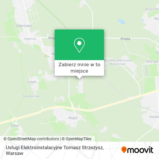 Mapa Usługi Elektroinstalacyjne Tomasz Strzeżysz