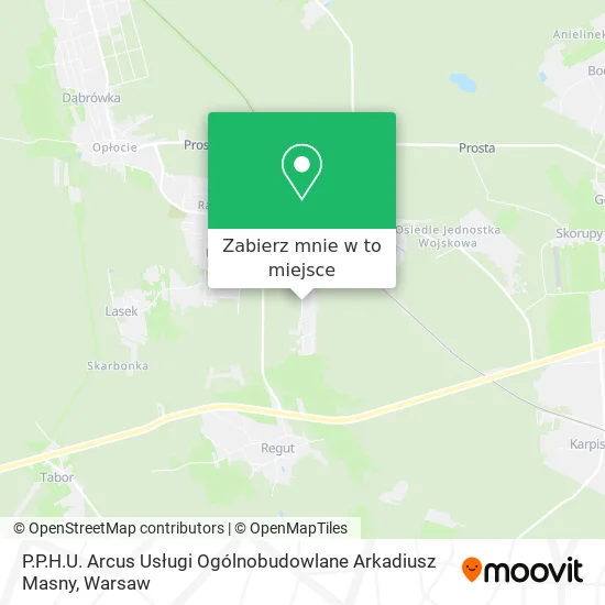 Mapa P.P.H.U. Arcus Usługi Ogólnobudowlane Arkadiusz Masny