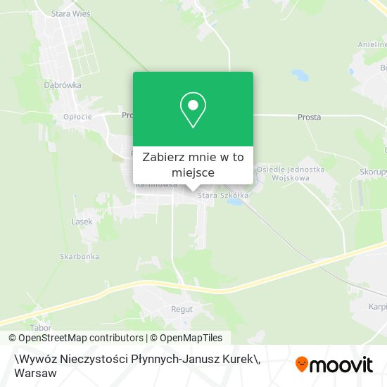 Mapa \Wywóz Nieczystości Płynnych-Janusz Kurek\