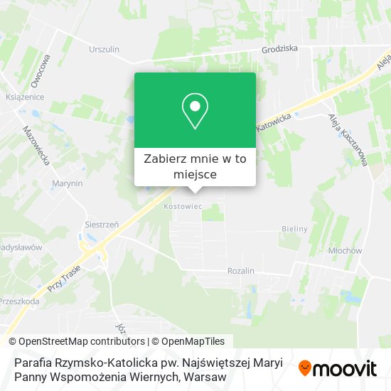 Mapa Parafia Rzymsko-Katolicka pw. Najświętszej Maryi Panny Wspomożenia Wiernych